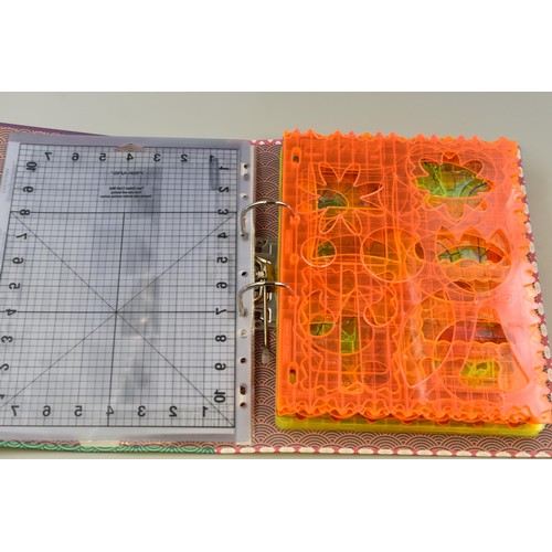 Binder Full of Fiskars Plastic Pre Template Shape Cutting Templates