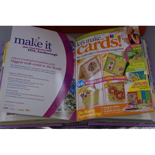 756 - Mixed Collection of Crafting and Knitting items to include Four Bindersof lets make cards magazines,... 