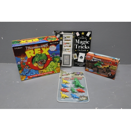 796 - Mixed Lot to include Dinosaur Island Blocks in Box (unopened), T Rex Game in Box (Complete), Table T... 