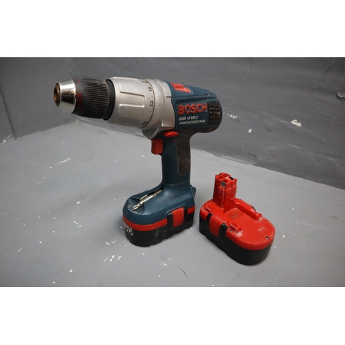 688 - Bosch GSB 18VE-2 Professional Drill in Case (Powers on)