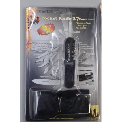 698 - Two New Pocket Knives (27 Functions), in Packaging