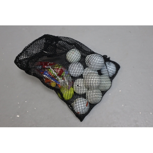 818 - Golfing Lot to include Golf Balls, Golf Ball Returner (Battery Operated, working), A History of Golf... 