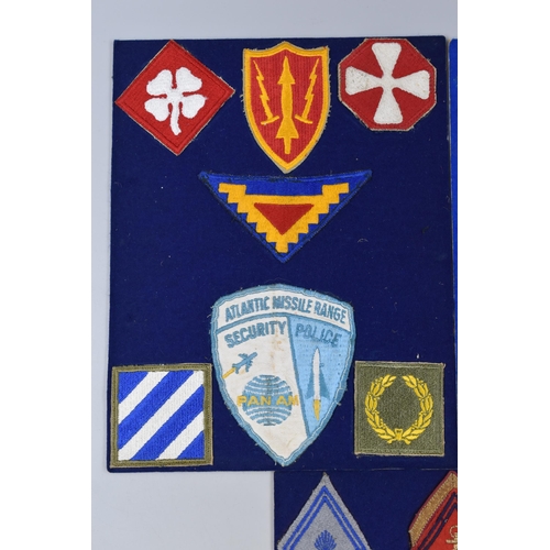 262 - Three Boards Containing Various Military Patch Badges