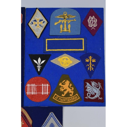 262 - Three Boards Containing Various Military Patch Badges