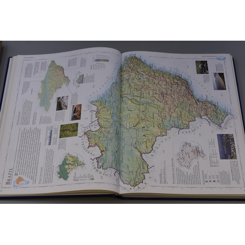 506 - Three Items to include Large World Atlas Book, a Globe and a World Map Poster