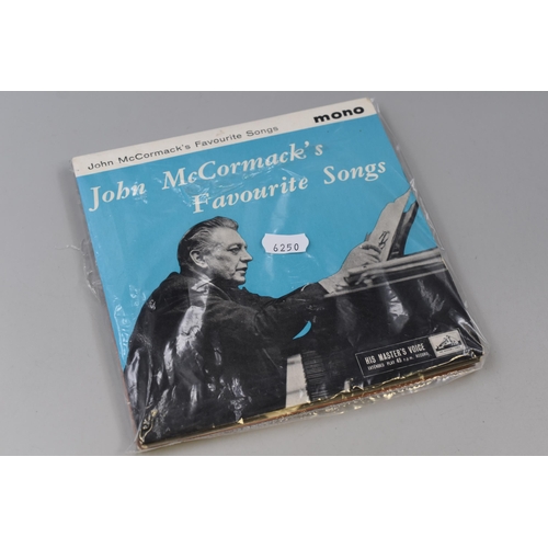 John McCormack: Collection Of Four 7" Vinyl Singles by Irish Tenor John McCormack, 'Adeste Fideles ( RCX-1042 Gold Standard Series) John McCormack's Favourite Songs ( 7ER 5181 and Two Copies of Count John McCormack ( 7ER 5054 ) Piano Accompaniment by Gerald Moore, All Have Picture Covers