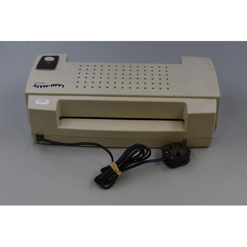 594 - Lami-Mate Laminating Machine Powers on when tested