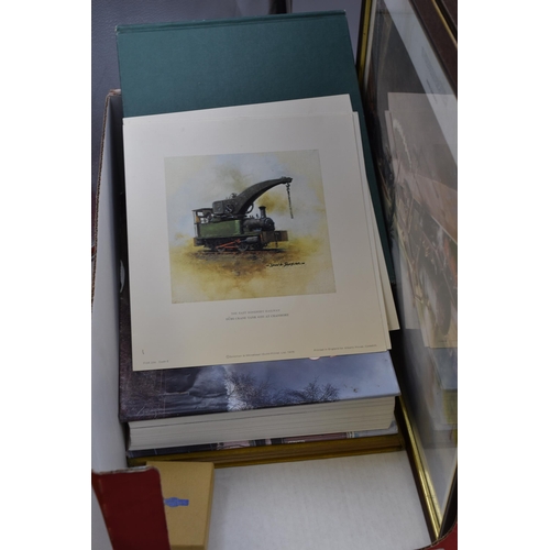 820 - A Selection of Railwayana To Include Jon Breckon Framed and Glazed Prints, Three David Shepherd Prin... 