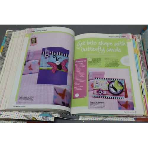 832 - Nine Paper Craft Binders Full of paper craft Card Making and Crafting Magazines