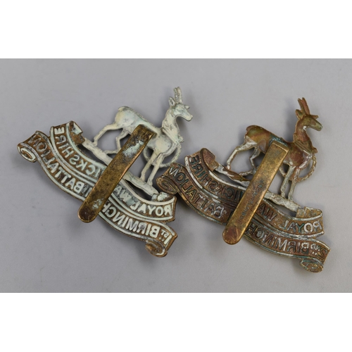 241 - Royal Warwickshire 1st Birmingham Battalion & 2nd Birmingham Battalion Cap Badges