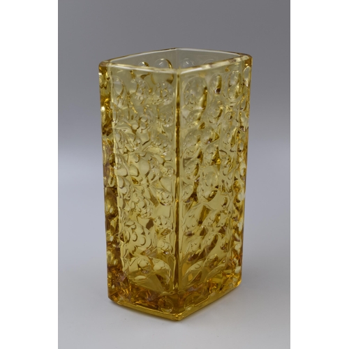 272 - Rosice Sklo Union Amber Glass Vase by Jiri Brabec (8.5”)