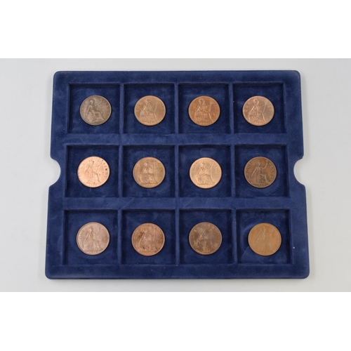 151 - Selection of 12 George V and George VI One Penny Coins dating from 1926