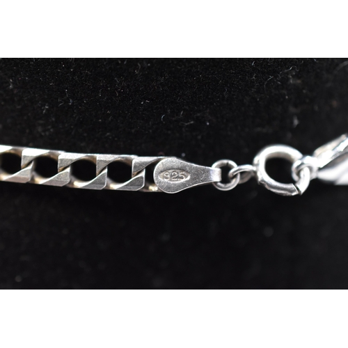 164 - Silver 925 Curb Link Necklace