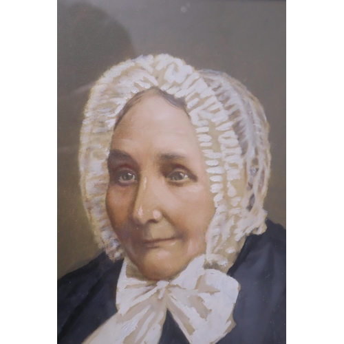 364 - Victorian Hand Coloured Photograph of Old Lady in Gilt Frame and Boxed Mount 25