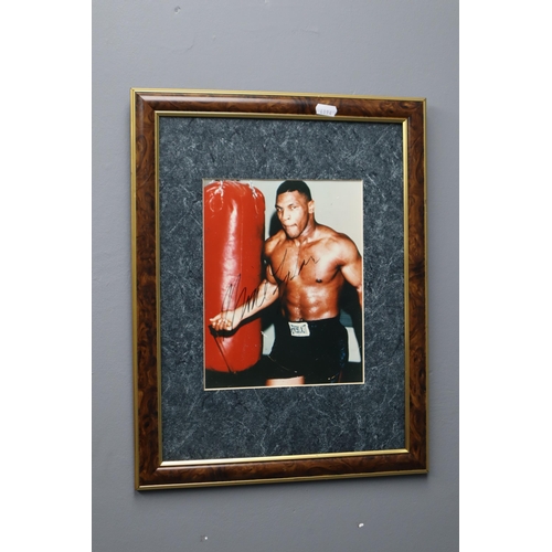 368 - Framed Signed Photo of Mike Tyson Approx 14 x 18 Inches