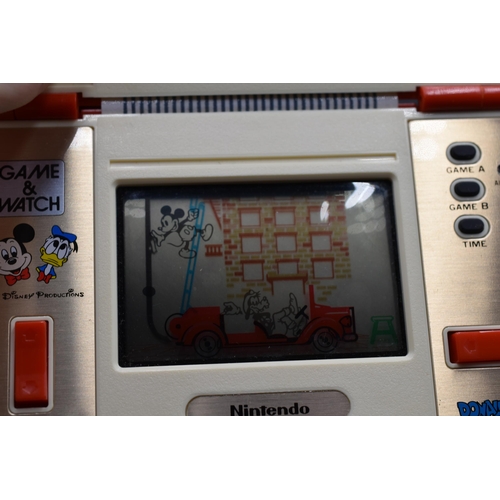 186 - Nintendo Game & Watch Mickey & Donald LCD Game Very Good Condition DM-53 boxed and working w... 