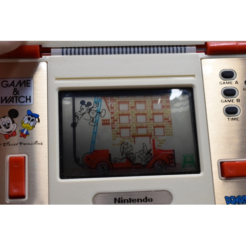 186 - Nintendo Game & Watch Mickey & Donald LCD Game Very Good Condition DM-53 boxed and working w... 