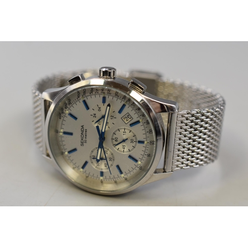 108 - A Gent's Sekonda 50 Metres Chronograph Watch, Working