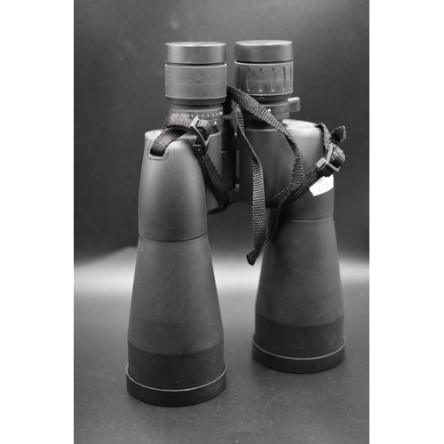 384 - Pair Zennox 10x 40x 60 Binoculars complete with lens caps and storage bag