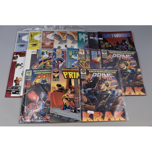 527 - Selection of Vintage Comic Books Including Malibu Comics 'PRIME', Image 'WETWORKS' and More