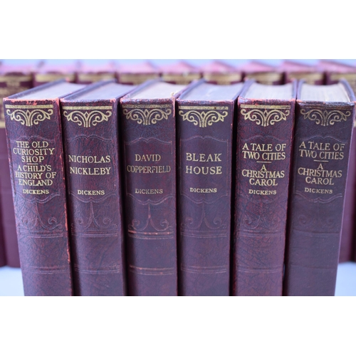 467 - Six Bound Charles Dickens Novels Published by Hazel Watson & Viney, Five Charles Dickens Leather... 