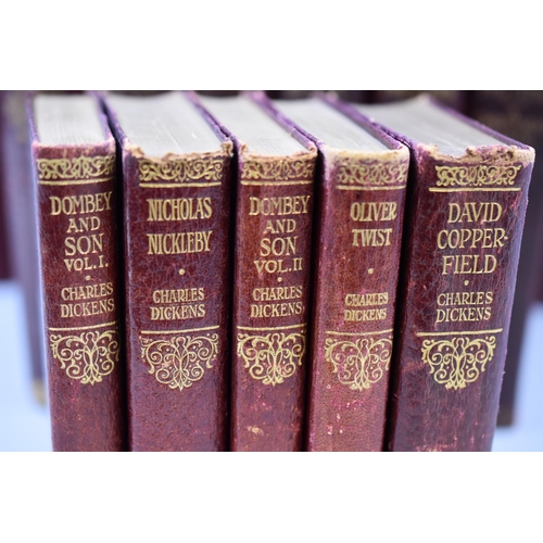 467 - Six Bound Charles Dickens Novels Published by Hazel Watson & Viney, Five Charles Dickens Leather... 