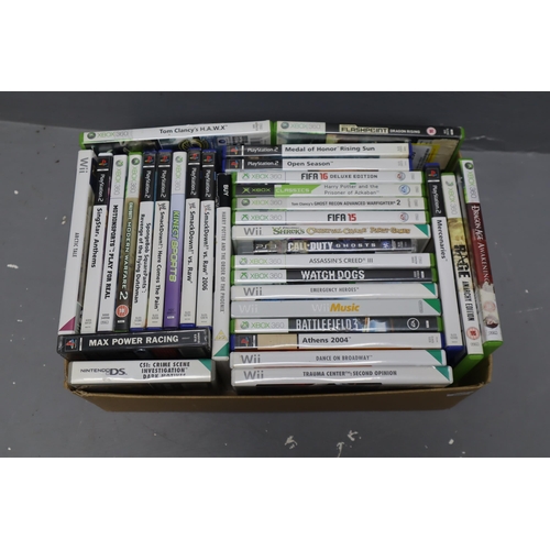 536 - Selection of Playstation 2, XBox 360, Wii and Nintendo DS Console Games