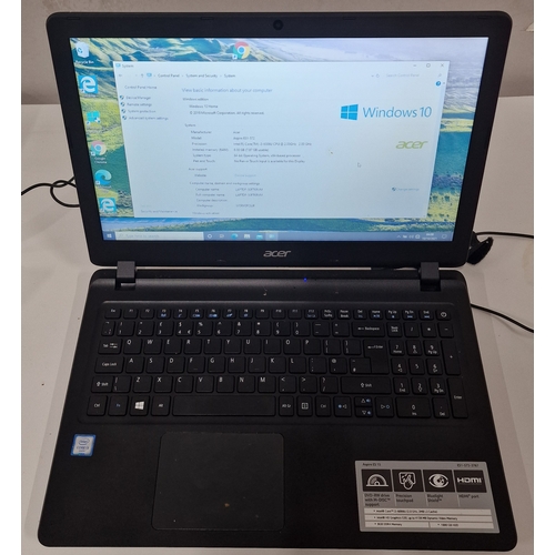 539 - Acer Aspire ES-15 i3 Laptop Computer. 64 gig OS 8gb Ram Terabyte Hard Drive. Working at Testing (No ... 