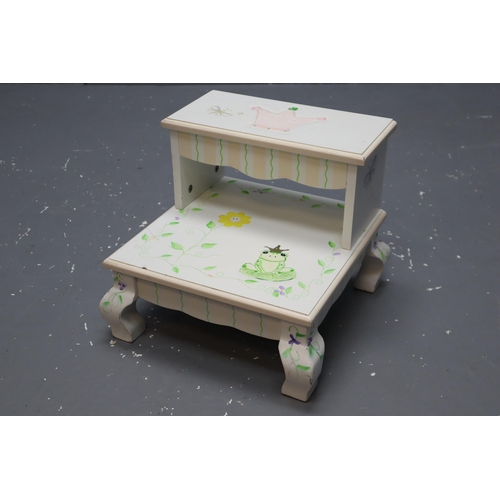 569 - Child's Hand Painted Step Up Stool RRP £55