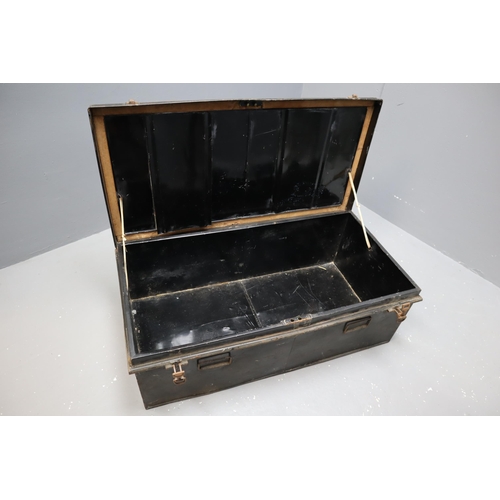 575 - Large Military Demob Trunk, Lt. F C Batson 36” x 18” x 12”