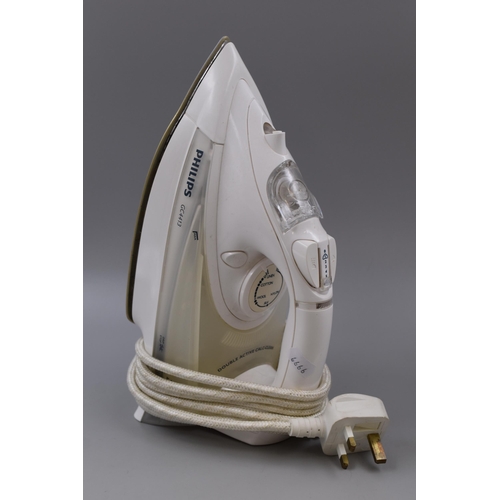 547 - Philips Double Active Calc-Clean Steam Iron, Powers on when tested not in original box