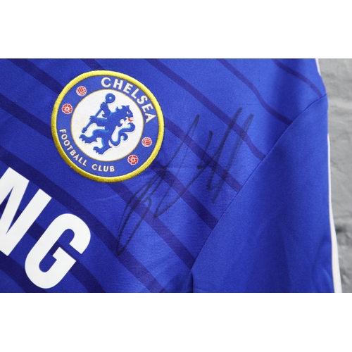 594 - Chelsea FC Signed Shirt, Appears To Be 2014/15 Season, Some Damage To Sleeve, No Authenticity Given