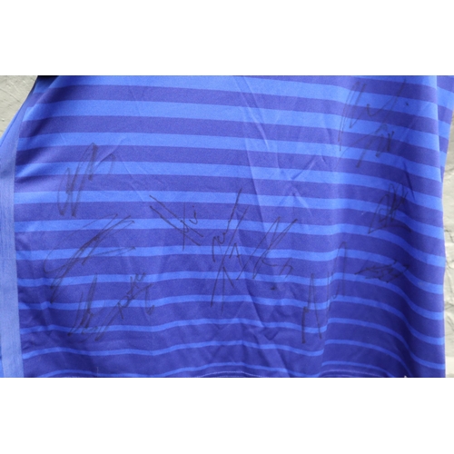 594 - Chelsea FC Signed Shirt, Appears To Be 2014/15 Season, Some Damage To Sleeve, No Authenticity Given