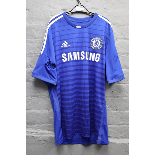 594 - Chelsea FC Signed Shirt, Appears To Be 2014/15 Season, Some Damage To Sleeve, No Authenticity Given