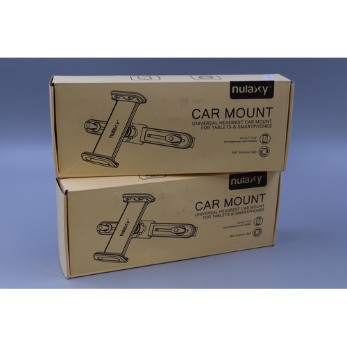 497 - Two New Boxed Car Mount Headrest For Tablets and Smartphones