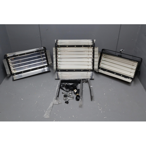 740 - Three HWA Art Professional Florescent Light Banks (One 655 and Two 455), Two Power On When Tested Ot... 