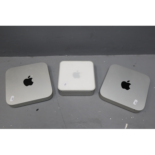 745 - Three Apple Macmini's with Power Leads (Untested)