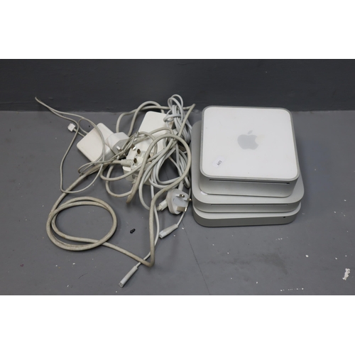 745 - Three Apple Macmini's with Power Leads (Untested)