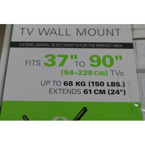 749 - Sanus Full Motion TV Wall Mount, unused Complete in Box (37” to 90”)