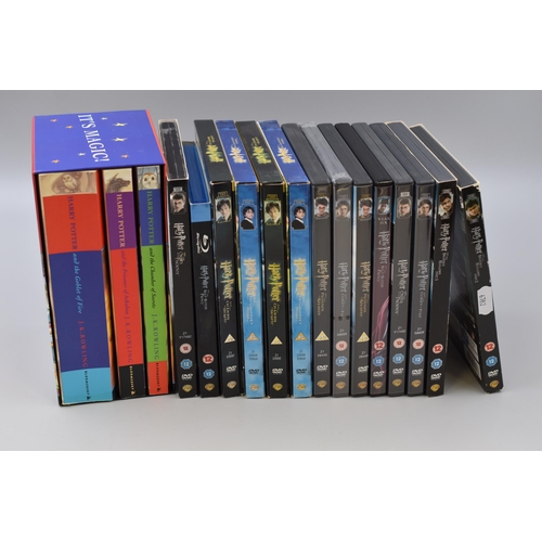 518 - Harry Potter - Large Selection of Harry Potter DVD Films (Full Set and Duplicates). Together with Th... 