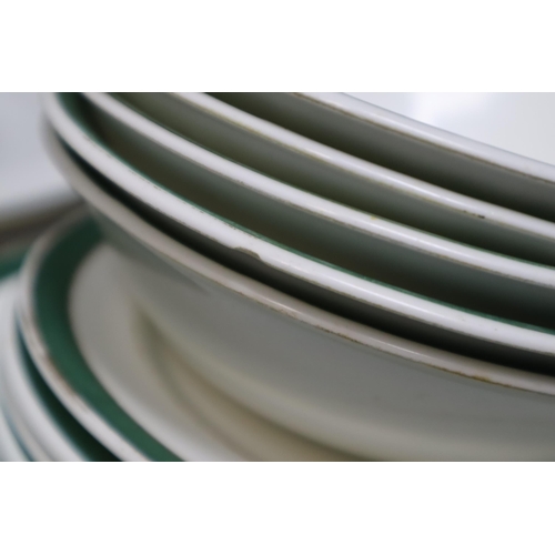 761 - Large selection of dinner ware to include Royal Grafton green and gold, 10 dinner plates, tea pot, 5... 