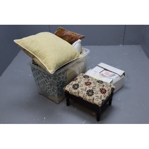 784 - A Mixed Selection To Include Footstool With Under Seat Storage, Steam-Easy Cleaner (Powers On), And ... 