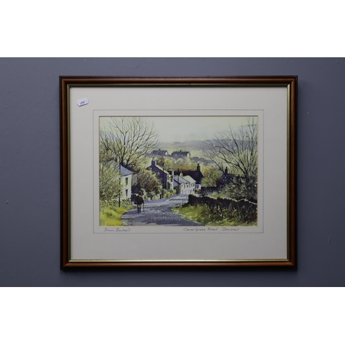 A Framed and Glazed Pencil Signed Brian Barlow Print Depicting Cox Green Road. Approx 18"x21"