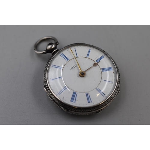 Sterling Silver Cased J Grounds of Wigan Pocket Watch (a/f)