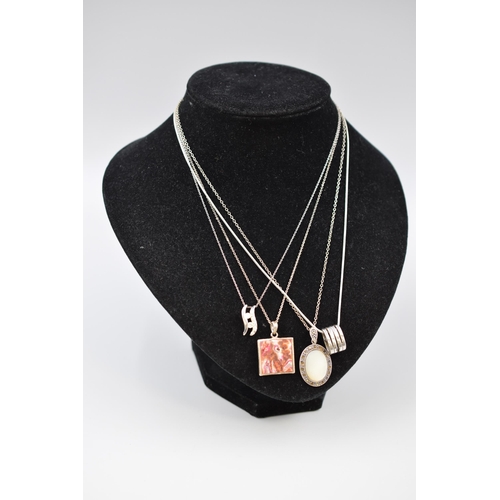 66 - Four Vintage Silver 925 Pendant Necklaces