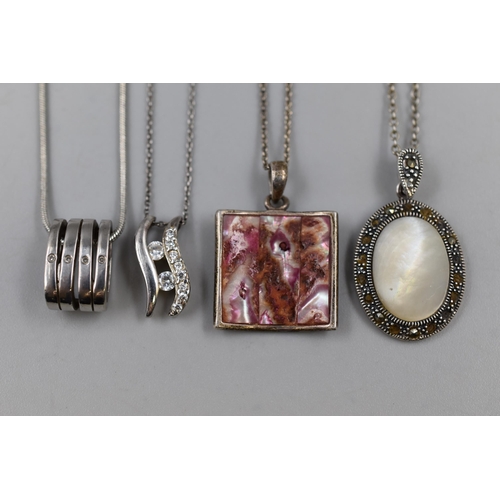 66 - Four Vintage Silver 925 Pendant Necklaces