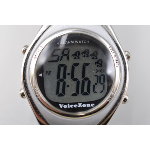 82 - Voice Zone Digital Talking Watch with elasticated Strap