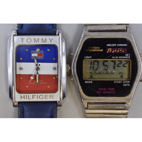 88 - Montine Quartz Digital Melody Chrono Watch and a Tommy Hilfiger with a Original Strap (both working)