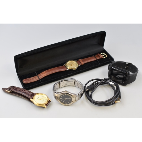 102 - A Selection of Four Gent's Watches To Include Two Sekonda Watches, Smart Watch, and Other