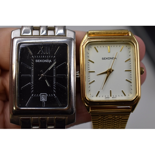 104 - Two Quartz Gents Watches, One Including Case